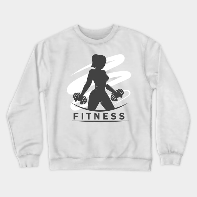 Fitness Club or Center Logo Crewneck Sweatshirt by devaleta